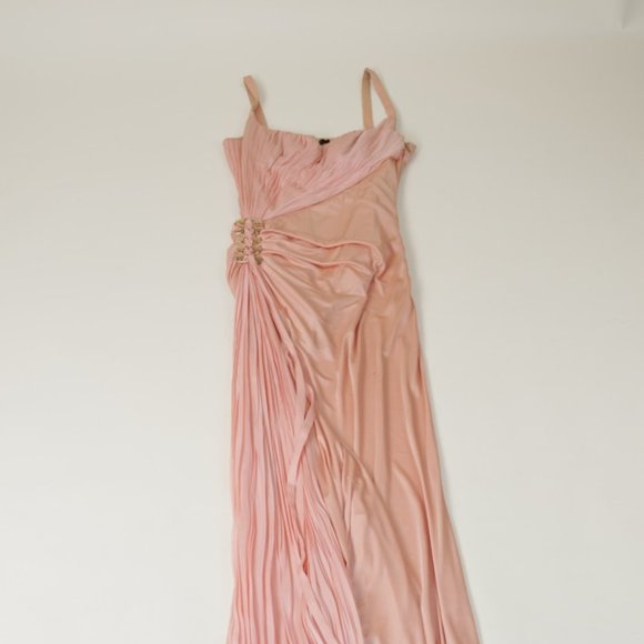 Roberto Cavalli Pink Peach Silk Vintage Evening Gown